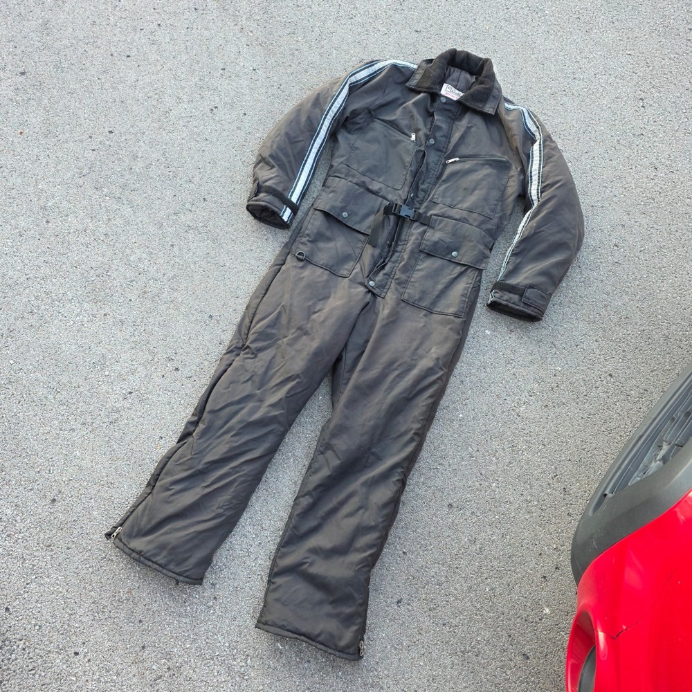 Walls Blizzard-Pruf Insulated Coveralls Mens Large Black USA Snow Suit 42-44